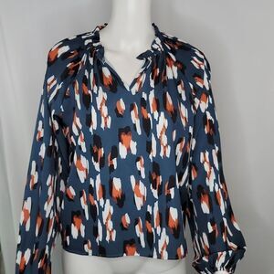SHEIN Multi Color Print Raglan Sleeve Blouse